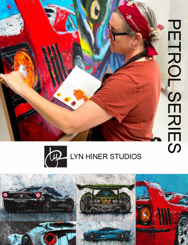 Renowned Artist Lyn Hiner showcases her "Petrol Series" at the Saratoga Automobile Museum