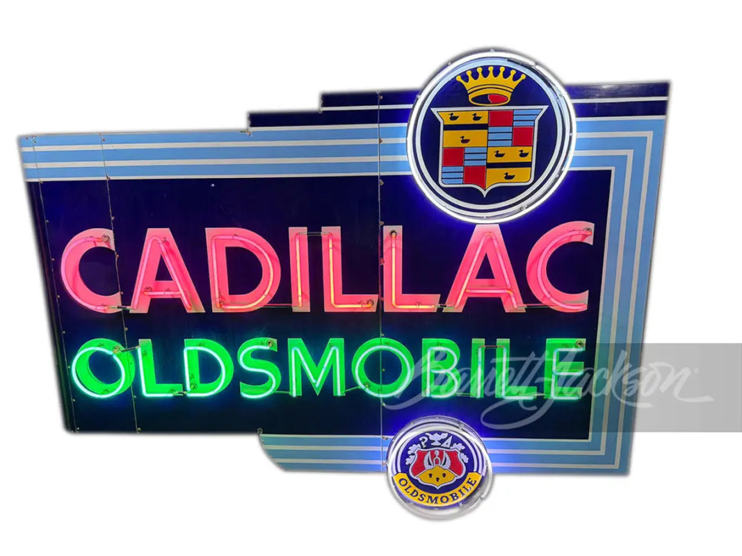 Barrett-Jackson to offering up over 1,000 pieces of authentic automobilia, including rare 1940-'50s Cadillac Oldsmobile neon sign