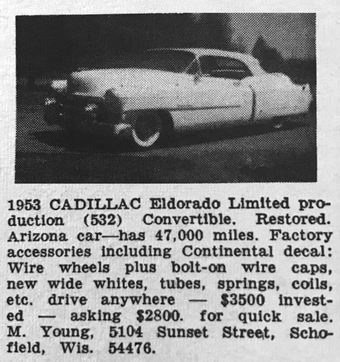 50 years of classified ad dreaming - Old Cars Weekly