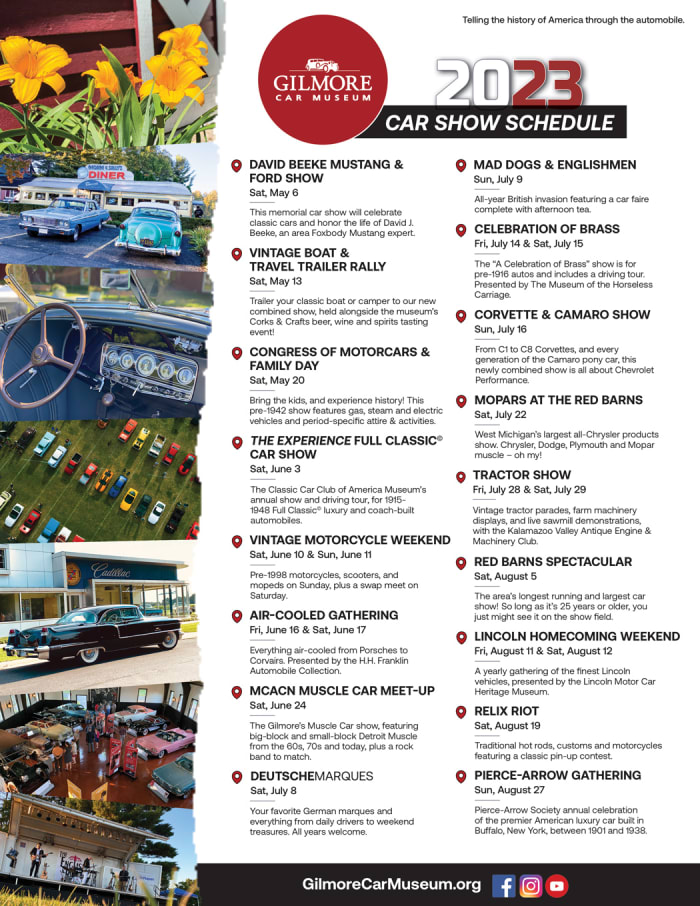 Gilmore Car Museum Announces 2023 Car Show Season Schedule Old Cars