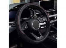  Valleycomfy Microfiber Leather Steering Wheel Cover