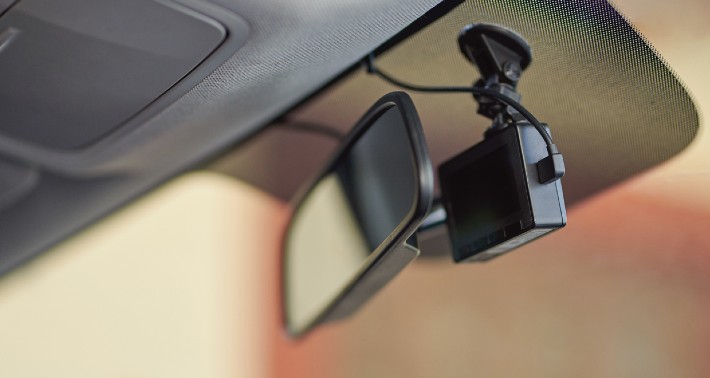 2.5K Mirror Dash Cam with Voice Control GPS, 12 Wireless Rear