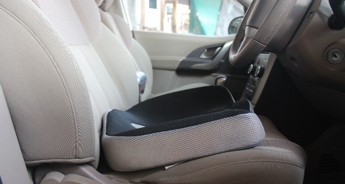 Car Seat Cushion with Strap  Driver's Wedge with Coccyx Support